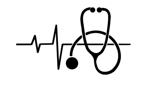 Picture of heart monitor and stethoscope 