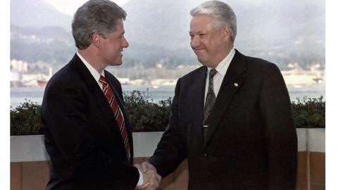Clinton and Yeltsin, Vancouver April 1993