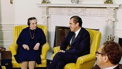 Pres. Nixon, Golda Meir and Henry Kissinger
