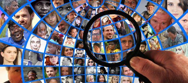 Globe and many faces